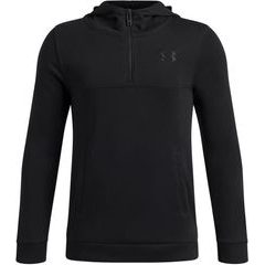 UNDER ARMOUR RIVAL LW 1/4 ZIP HOODIE-BLK
