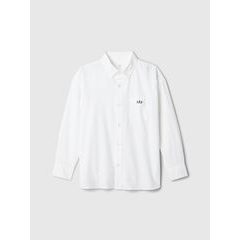 GAP Dětská oversize košile Oxford Bílá