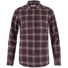FJÄLLRÄVEN Övik Classic Flannel Shirt W Black Oak-Dark Violet