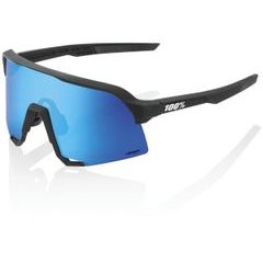 100% S3 - Matte Black - HiPER Blue Multilayer Mirror Lens