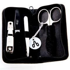ALPEN Manicure set Nickel leather black