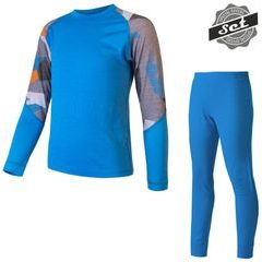 SENSOR MERINO IMPRESS SET, modrá/camo