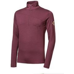 SENSOR MERINO EXTREME UP pánská mikina dl.rukáv zip port red