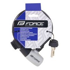 FORCE RON spiral with holder 185cm/8mm, black