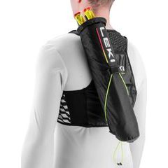 LEKI Trail Running Quiver Vest LXL, black-white-bright red