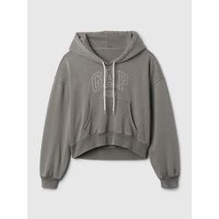 GAP 794965-09 Mikina crop s kapucí Šedá