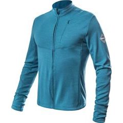 SENSOR MERINO UPPER pánská mikina celozip mint blue