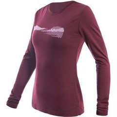 SENSOR MERINO AIR PT HILLS dámské triko dl.rukáv red