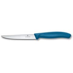 VICTORINOX Swiss Classic, steak & pizza knife, 11cm, wavy, blue