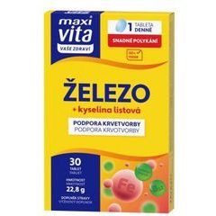 VITAR Maxi Vita Železo+kyselina listová, 30 tablet