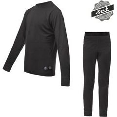 SENSOR MERINO ACTIVE JUNIORSKÝ SET černá