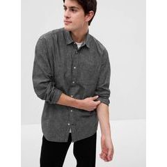 GAP 543056-02 Košile s dlouhým rukávem Šedá