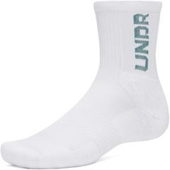 UNDER ARMOUR 3-Maker 3pk Mid-Crew-WHT