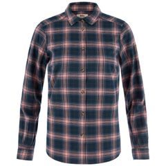 FJÄLLRÄVEN Övik Classic Flannel Shirt W Dark Navy-Ash Rose
