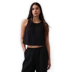 GAP 883013-03 Mušelínový top Černá