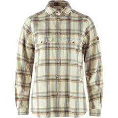 FJÄLLRÄVEN Övik Heavy Flannel Shirt W, Chalk White-Fossil