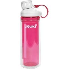 SOURCE ECO -Tritan double wall 0.60 L - Clickseal Berry Red strap Tribal Red