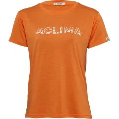 ACLIMA LightWool tee Logo W's Orange Tiger