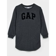 GAP 755466-00 Dětské šaty logo GAP french terry Šedá
