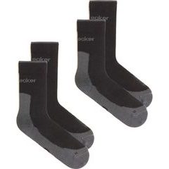 ICEBREAKER Men Mer Hike+ Light Crew 2 Pack BLACK/OBSIDIAN