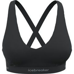 ICEBREAKER W Mer 125 Cool-Lite Sprite Racerback Bra, BLACK