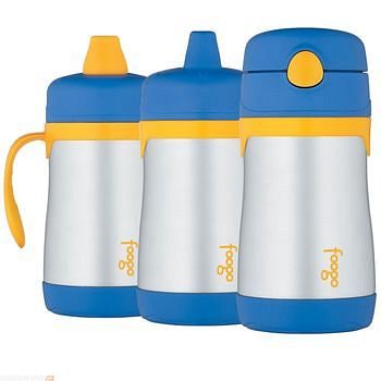 Thermos - Foogo Stainless Steel Sippy Cup, Yellow/Blue, 10 Oz