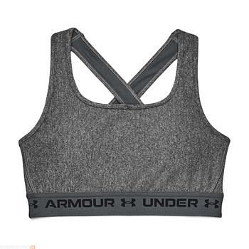  UA Crossback Mid Heather Bra, Gray - sports bra