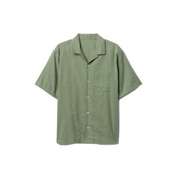 GAP Lněná košile Zelená