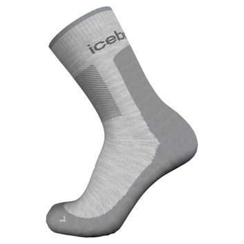 ICEBREAKER M Mer Hike+ Medium Crew BLIZZARD HTHR/ALLOY