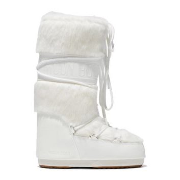 MOON BOOT ICON FAUX FUR OPTICAL WHITE