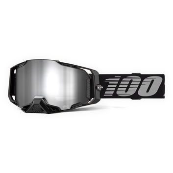 100% ARMEGA Goggle Black / Silver Mirror Lens