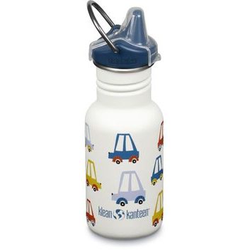 KLEAN KANTEEN Kid Classic Narrow 12oz (w/Kid Sippy Cap) - cars 355 ml