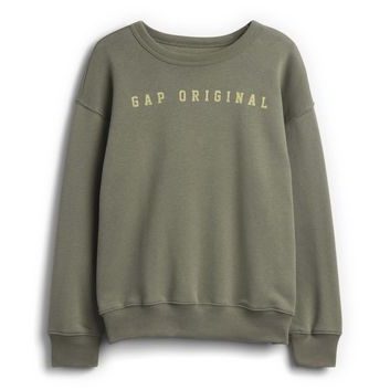 GAP 887333-03 Dětská mikina s logem Zelená