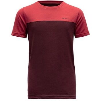DEVOLD Norang Merino Tee Jr, Port/Beauty