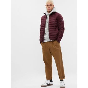 GAP 724654-02 Prošívaná bunda Vínová