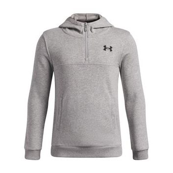 UNDER ARMOUR RIVAL LW 1/4 ZIP HOODIE-GRY