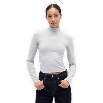 GAP 846973-01 Crop tričko s logem Šedá