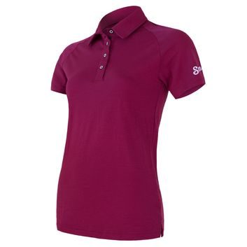 SENSOR MERINO ACTIVE POLO dámské triko kr.rukáv lilla