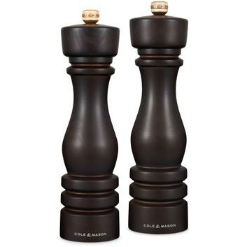 COLE&MASON Set of salt and pepper grinders London Chocolate Wood 22 cm