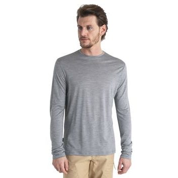 ICEBREAKER M Mer 125 Cool-Lite Sphere III LS Tee METRO HTHR