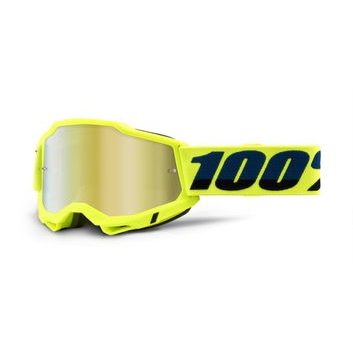 100% ACCURI 2 Goggle - Fluo/Yellow - Mirror Gold Lens