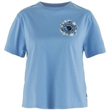 FJÄLLRÄVEN Fjällblomster Logo T-shirt W Ultramarine