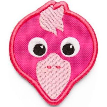 AFFENZAHN Velcro badge Flamingo - bright pink