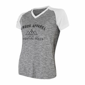 SENSOR CYKLO CHARGER dámský dres volný kr.rukáv šedá/bílá