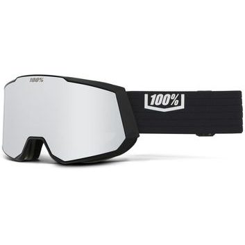 100% SNOWCRAFT XL HiPER Goggle - Black/Silver - Mirror Silver Lens