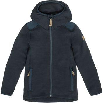 FJÄLLRÄVEN Kids Keb Fleece Hoodie Dark Navy