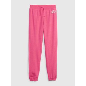 GAP 842412-02 Dětské tepláky joggers logo french terry Růžová