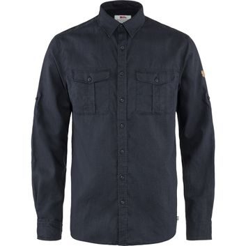 FJÄLLRÄVEN Övik Travel Shirt LS M Dark Navy