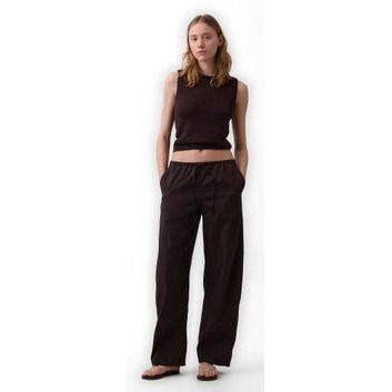 GAP 896423-03 Kalhoty Twill Easy Barrel Hnědá