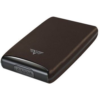 TRU VIRTU Credit Card Case RAZOR Fan - leather Nappa Brown